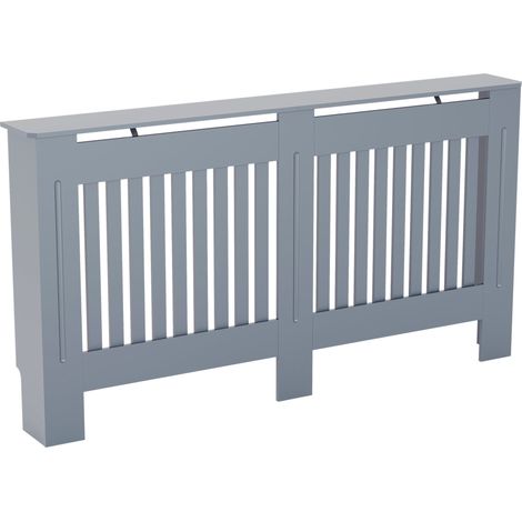 Cache-Radiateur Chelsea Style Moderne Gris Foncé, Grand Format, H 82 x L 152 x P 19 cm (1/5)