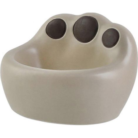 Gamelle en céramique amusante et originale pour animaux de compagnie, grande gamelle anti-déversement, avec pied haut et motif griffes de chat. (1/4)