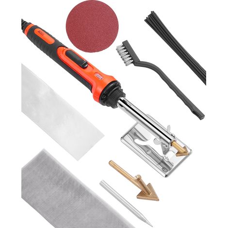 Kit Soudure Plastique, 60 W 100 W, Fer à Souder Plastique Double Puissance avec 3 Embouts et 20 Tiges de Soudage, Outil de Soudage Pro Réparation Plastique pour Pare-chocs de Voiture, Kayaks (1/5)