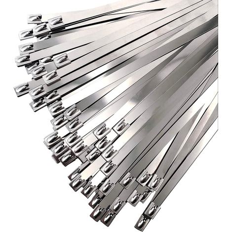 30 pièces - Classeurs de câbles en acier inoxydable - 4,6300 mm - Classeurs de câbles métalliques - Geschikt voor bundelen en vastezetten - Tuinonderhoud (1/4)