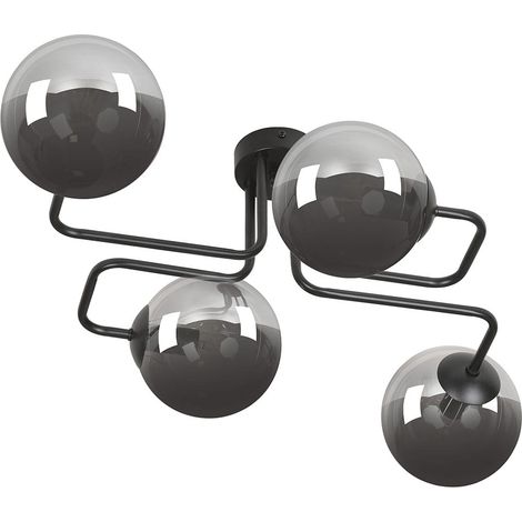 Plafoniera da soffitto Emibig Brendi 4xE14 metallo nero/grafite (1/5)