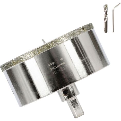3-17/32 Pouces 90mm scie cloche carrelage foret diamant carrelage avec foret de centrage Revêtue de diamant Adaptée pour Verre Marbre Porcelaine et Céramique (1/5)