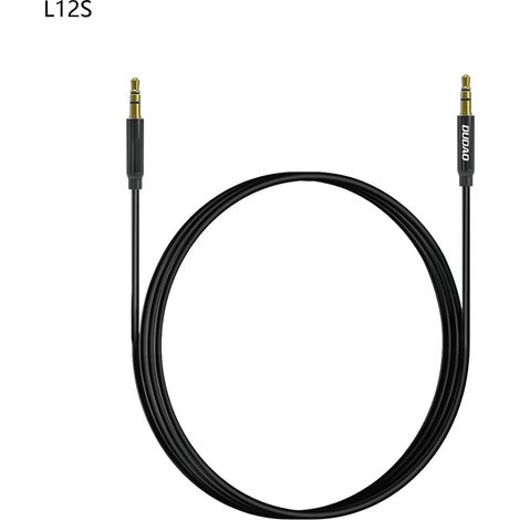 Cable mini jack AUX estéreo de 3,5 mm y 1 m - negro (1/5)