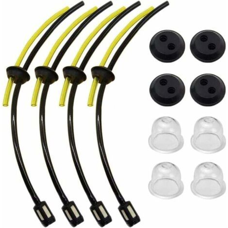 Tuyaux D'essence Avec Filtre, Universel Filtre à Essence kit,Tuyau de Carburant Pour Débroussailleuse, Durites D'essence de Tondeuses Avec Poire d Amorçage, Pour le Jardinage et L'agriculture- (1/4)