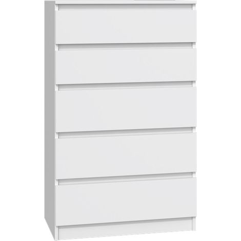 Selsey Malwa - Kommode mit fünf Schubladen, weiß, 70 cm (1/5)