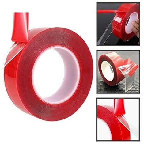 Ruban de montage transparent en acrylique double face en mousse adhésive 3m x 2cm - Colle résistante aux intempéries - Résistant à la chaleur (1/4)