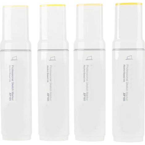 Marqueur à pointe large rechargeable, encre alcool, idéal pour graffiti, signalétique et peinture extérieure - Série Jaune (1/5)