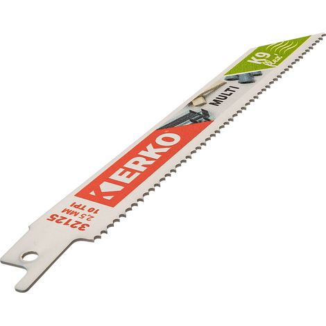 Lame Scie Sabre 150 x 19 x 0.9 10TPI Multi K-9 lot de 5 Erko (1/3)