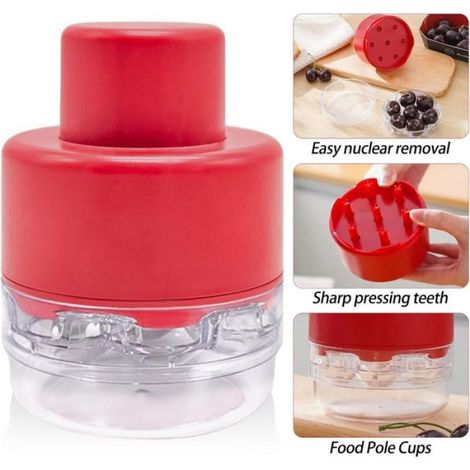 Dénoyauteur Cerises - 7 Trou - Pour Cerises Olives Dattes Jujubes - Plastique Alimentaire - 1 Pièce (1/4)
