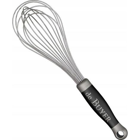 de buyer Ergonomischer Schneebesen Silber 22 cm Edelstahl Küche