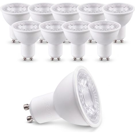 Lot de 10 spot LED GU10 2.5W Eq 50W 450 Lm Classe A Température de Couleur: Blanc Chaud 3000K (1/4)