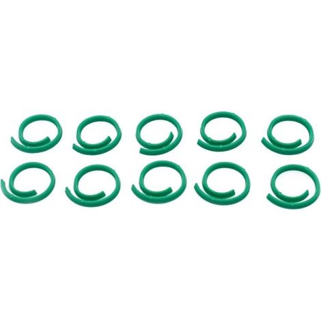 Lot de 100 pinces vertes pour plantes de jardin pour fleurs de tomates et vignes, attaches réutilisables en plastique pour sécuriser les tiges au treillis, accessoires de support (1/5)