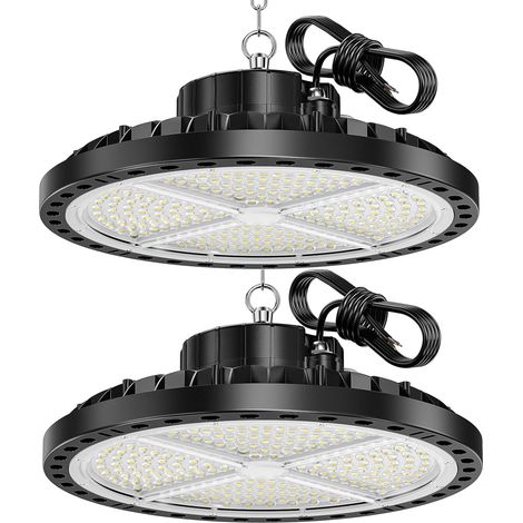 Projecteur LED Industriel, 200W 28000LM Eclairage LED Garage, 2 PACK (1/5)