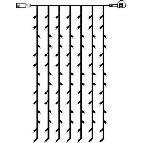 Star Trading Cortina Luminosa LED Sistema 24 Negro 1x2m