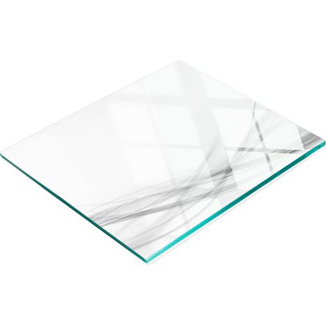 Küchenservierbrett aus Glas mit abstraktem Wellenmuster, 60 x 52 cm (1/5)