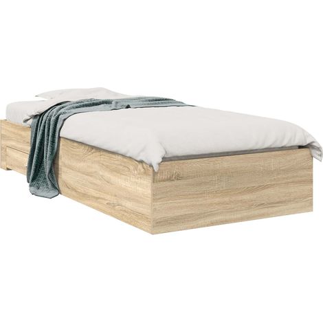 Maison Exclusive - Bettrahmen mit Schubladen Braun 90 x 190 cm Ho