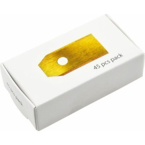 45 x Lames de Couteau en Titane avec 45 Vis, Lames de Rechange,35×18×0,75 mm, or