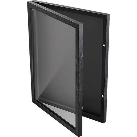 Cadre vitrine pour t-shirt45,7 x 35,6 cm (18 x 14 pouces)verre acrylique avec protection UV à 98 %profondeur utile de 2,5 cm (1 pouce)noir. (1/5)