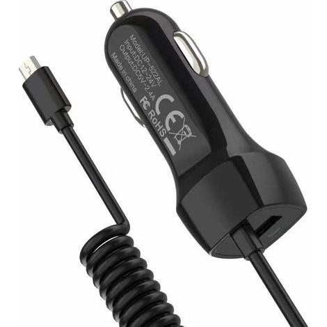 Chargeur Voiture et Câble Micro-USB pour Samsung Galaxy S7 S6 Edge A10 A7(2018),Huawei,LG G6,HTC,Motorola (1/4)
