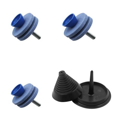 3PCS Affûteuse de Lames de Tondeuse à Gazon, Affûteuse de Outils de Jardin, Compatible avec Perceuses Électriques et Perceuse à Main