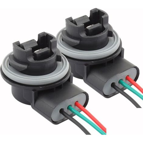 3157 T25 Lampenfassungen, weiblicher Adapter für Kfz-Bremslichtlampen (2er-Pack) 2 Laschen