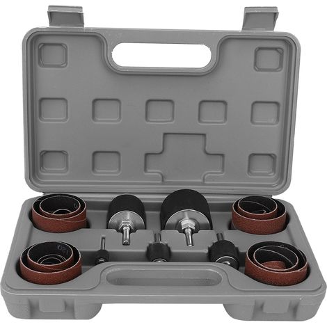 Ortviai Disque abrasif à axe annulaire pour polissage métal et bois – 2 grain (80/120), emery, caoutchouc, métal (1/5)