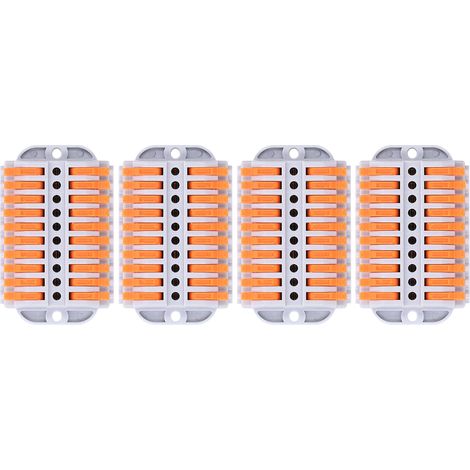 Ensemble de 4 connecteurs rapides à levier pour fils électriques, bornes de raccordement sans vis, modèle 223-10P, kit de jonction (1/5)
