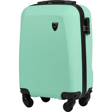 Maleta pequeña de cabina con alas de chorlito de 45 cm, verde claro.