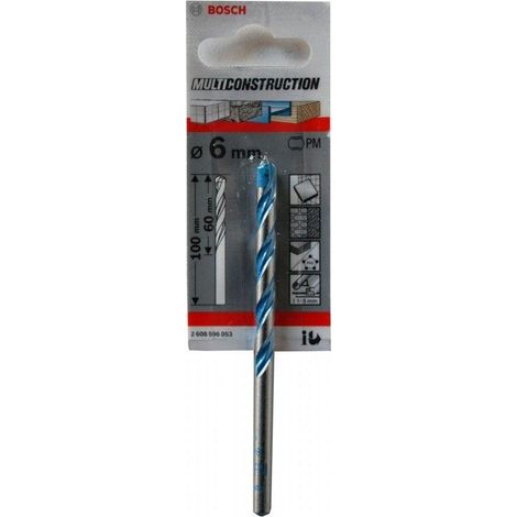 BOSCH BROCA EXPERT CYL-9 MULTICONSTRUCTION PARA TALADROS DIAMETRO (mm) 6 LONGITUD DE TRABAJO (mm) 60