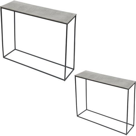 Table Passion - Set de 2 consoles argent