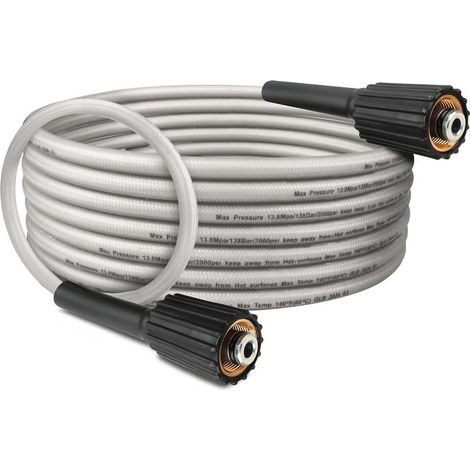 Tuyau rechange nettoyeur haute pression 10m – raccord baïonnette filetage M22-14mm – 2000PSI ultra flexible (1/5)
