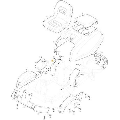 ARMATURENBRETT-KIT RECHTS HYDRO VC GRAU NCS8000N ORIGINAL STIGA - 337120151/0