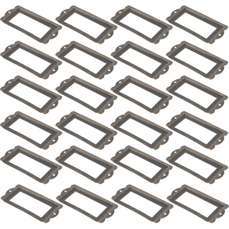 24 Stück Metall Etikettenhalter Vintage pour Schubladen et