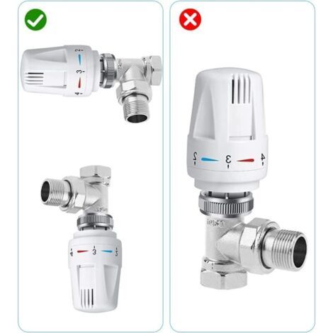NALOOKAMIC Lot De 4 Vanne Thermostatique Radiateur, CJBIN Tête Thermostatique Radiateur M30 x 1,5, Robinet Thermostatique Radiateur pour La Maison Et Le Bureau, Remplacement de Thermostat de Radiateur