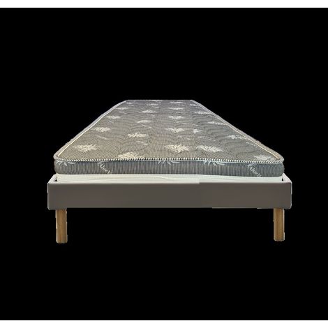 Materasso + sommier Grigio Ortopedico 70x190 x 22 cm - Molto rigido - Faccia Inverno Lana - Imbottitura Poli Lattex ad alta densitÃ  - Ipoallergenico