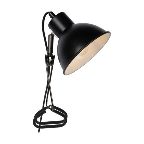 Lampe de bureau Lucide MOYS moderne métal noir E27 40W