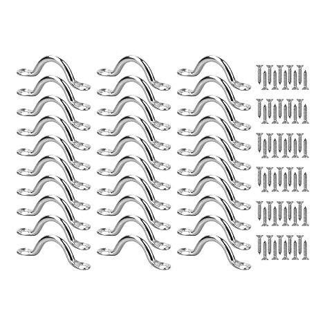 Plaque Oeillet Acier Inoxydable,Boucles de Pont pour Kayaks,M5 Boucles de Pont en Acier Inoxydable,Sangle d'œil de Coussin de Kayak,Pontet INOX,vis,pour Kayak Canoe Rigging (1/5)