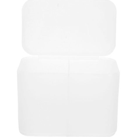 Boîte de rangement transparente à 2 compartiments pour nail art, pour dissolvant à vernis à ongles (1/5)