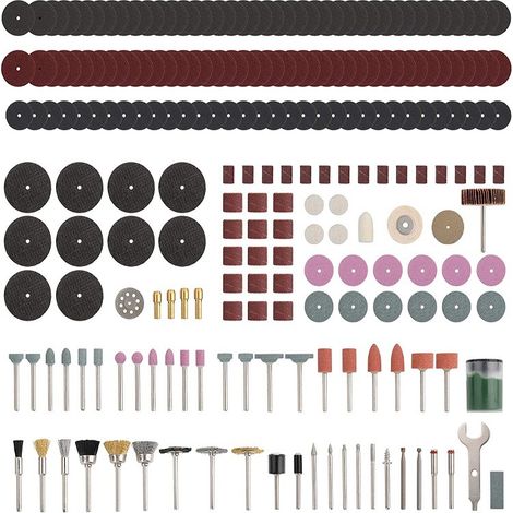 Kit d'outils rotatifs électriques multifonctionnels 26-27, 225 pièces, ensemble de coupe et de meulage