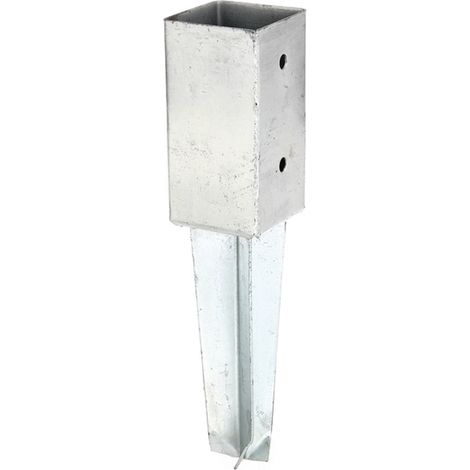 GAH-Alberts 211851 Ancre a sceller pour poteaux en bois carres, a enfoncer galvanisee a chaud 71 x 71 mm (1/2)