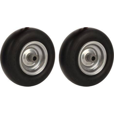2 roues de brouette increvables 11x4.00-5 avec moyeu central de 5 pouces et roulements de roue de 3/4 de pouce (1/5)