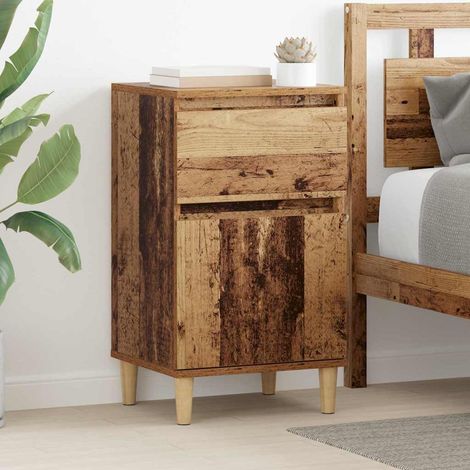 Nachttisch mit Schubladen Altholz 40 x 35 x 70 cm Holzwerkstoff