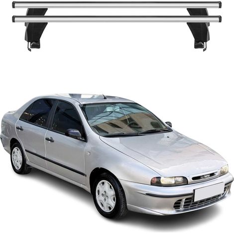 OMAC Dachträger Querträger Alu für Fiat Marea 1996-2002 – Abschließbar – T-Nut – City-Crash-getestet – Max. 50 kg Silber (1/5)