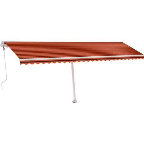 Tenda Automatica Sensore Vento e LED 600x300 cm Arancio Marrone vidaXL (1/5)