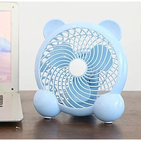 Mini ventilateur USB silencieux de 18 cm (7 pouces), petit ventilateur électrique pour bureau, chambre d'étudiant, base en silicone antidérapante et plus sûre. (1/5)