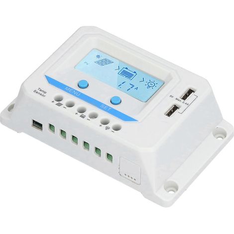 10A PWM-Solarladeregler mit LCD-Bildschirm, 3-stufigem Schaltungsschutz und Überlastschutz für Straßen- und Ampeln (1/5)