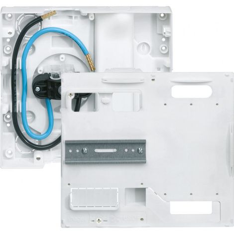 Hager – Panneau de contrôle monophasé 45mm pour CBE ou Linky – Dimensions 225x250mm – Classe II – RAL 9010 Blanc pur
