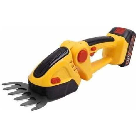 Cisailles à Gazon sans Fil, ABS SK5 Steel 110-240V Mini Taille-haie à Piles sans Fil 2 Outils en 1 pour Pelouse (Prise UE) (1/4)