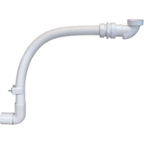 Kit de siphon économiseur d'espace pour lavabo salle de bain avec tuyau de vidange flexible (1/3)