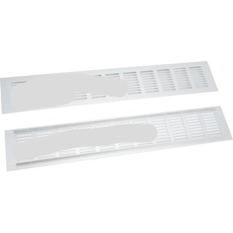 Grille de ventilation élégante en aluminium 80x450mm, adaptée aux armoires et aux étagères à chaussures. (1/5)